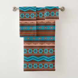Southwest Style Geometric Cameron Gorge Design Badhandtuch Set