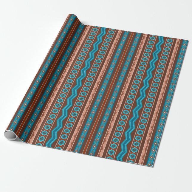 Southwest Style Geometric Cameron Gorge Design Geschenkpapier (Ungerollt)