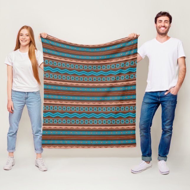 Southwest Style Geometric Cameron Gorge Design Med Fleecedecke (Beispiel)