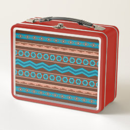 Southwest Style Geometric Cameron Gorge Design Metall Brotdose