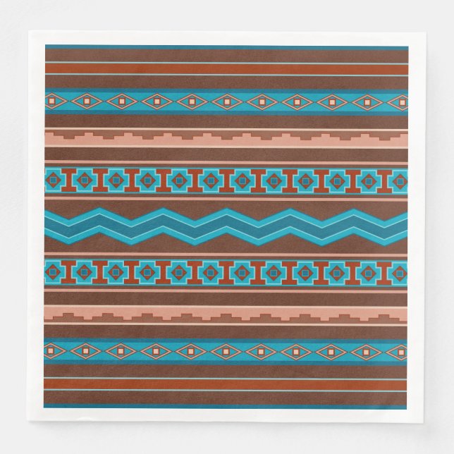 Southwest Style Geometric Cameron Gorge Design Serviette (Vorderseite)