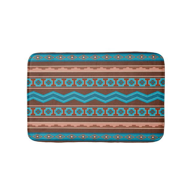 Southwest Style Geometric Cameron Gorge Design Sm Badematte (Vorderseite)