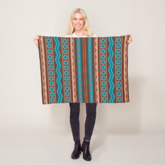 Southwest Style Geometric Cameron Gorge Design Sm Fleecedecke