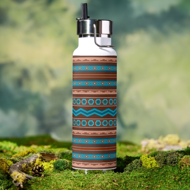 Southwest Style Geometric Cameron Gorge Design Trinkflasche ( Außenbereich (gedreht))