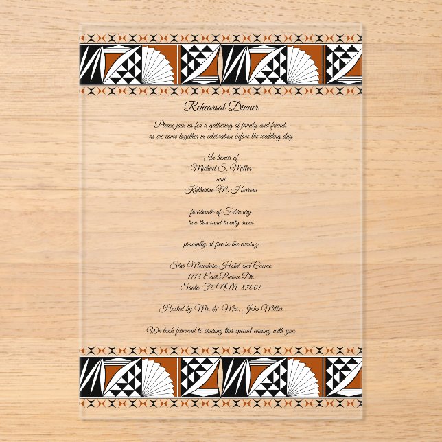 Southwest Sunrise Acryleinladungen (Vorderseite)