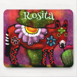 Southwest Talavera-Style Donkey Personalized Mousepad