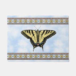 Southwest Yellow Swallowtail Butterfly Blue Sky Fußmatte