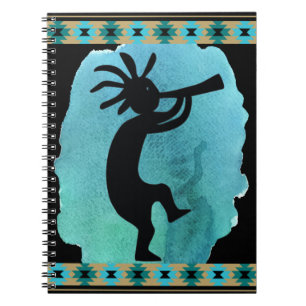 Southwestern Aquamarin Journal Kokopelli Notizblock
