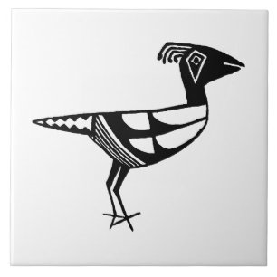 Southwestern Art Ancient Mimbres Pottery Bird Fliese