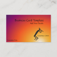 Southwestern Colorful Logo Kokopelli Business Card