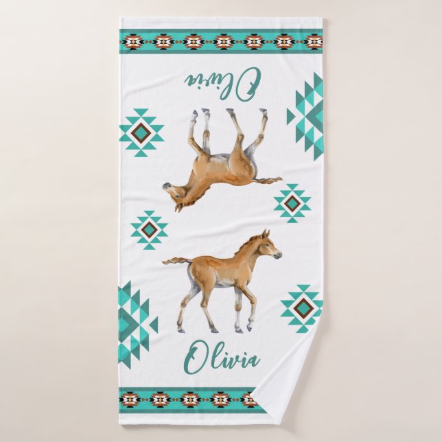 Southwestern Country Pferdegeschenk Badehandtuch (Badehandtuch)