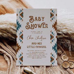 Southwestern Cowgirl Babydusche Einladung