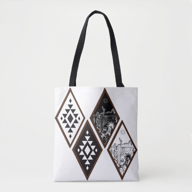 Southwestern Desert Diamond Tote Bag (Devant)