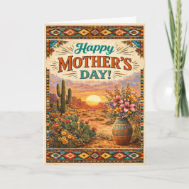 Southwestern Desert Floral Mothers Day Feiertagskarte