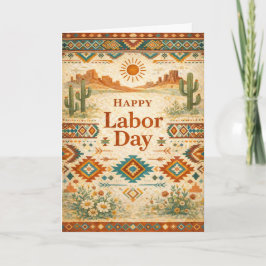 Southwestern Desert Happy Labor Day Karte