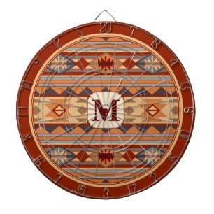 Southwestern Design Tan Monogram Dartscheibe