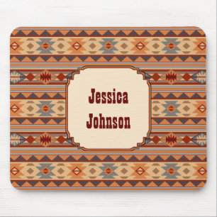 Southwestern Design Tan Monogram Mousepad