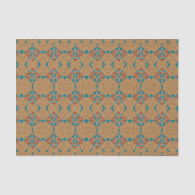 Southwestern Desk Indian Star Design Art Seidenpapier (Vorderseite)