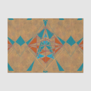 Southwestern Desk Indian Star Design Art Seidenpapier