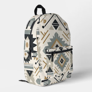 Southwestern Diamond Tribal Geometric Backpack Bedruckter Rucksack