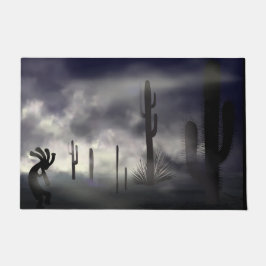 Southwestern Foggy Wüste Kokopelli Halloween Fußmatte