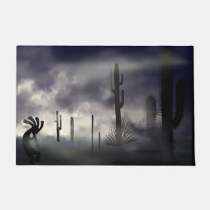 Southwestern Foggy Wüste Kokopelli Halloween Fußmatte