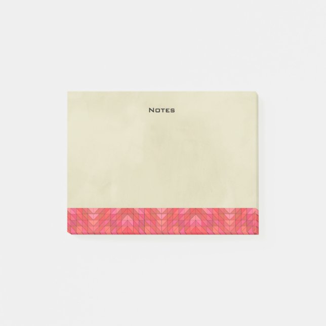 Southwestern Geometric Border on Cream Hintergrund Post-it Klebezettel (Vorderseite)