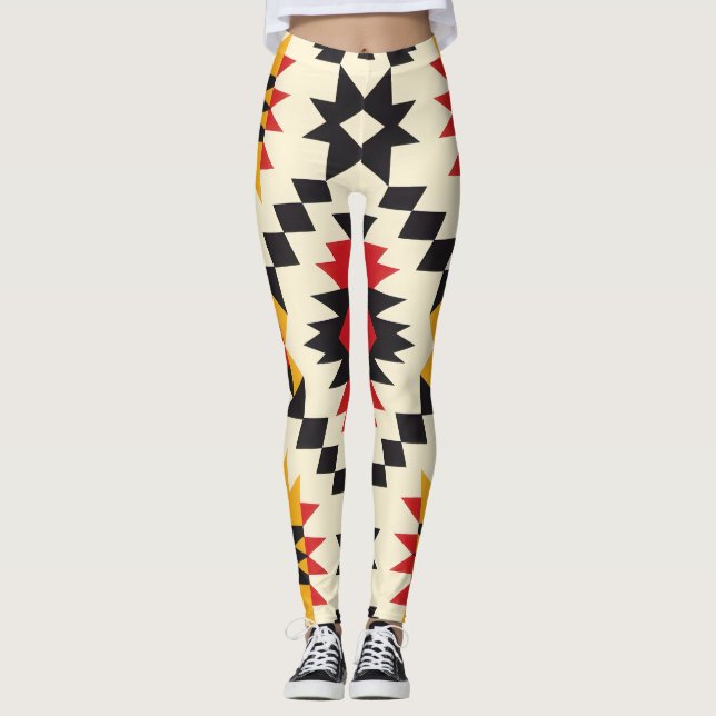 Southwestern Geometric Print Leggings (Vorderseite)