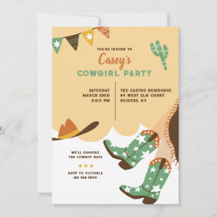 Southwestern Girl Birthday Party Einladung