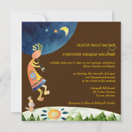 Southwestern Kokopelli Brown Tribal Wedding Einladung