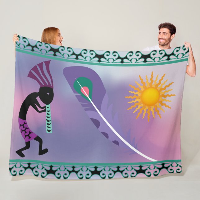 Southwestern Kokopelli Fleece Blanket (Beispiel)