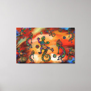 Southwestern Kokopelli Kunstmalerei Leinwanddruck