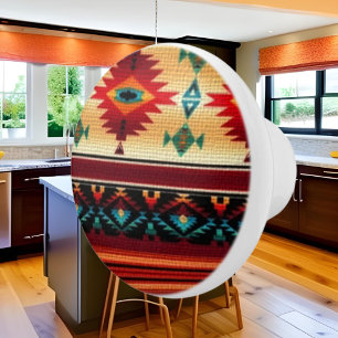 Southwestern motif fun Bouton en céramique