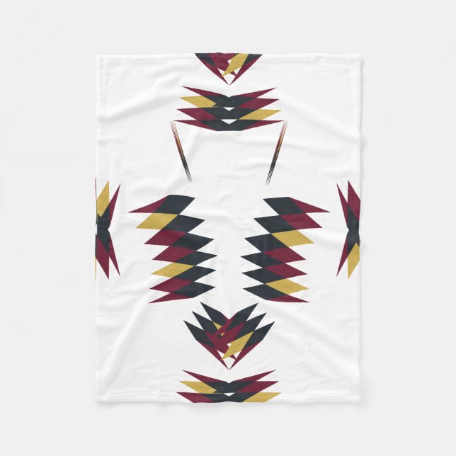 Southwestern Native Art Pattern Fleecedecke (Vorderseite)