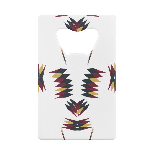 Southwestern Native Art Pattern Geldbeutel Flaschenöffner (Rückseite)
