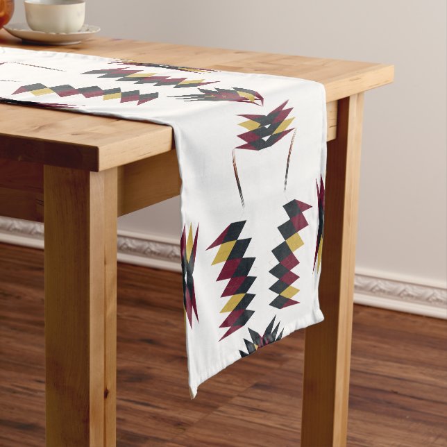Southwestern Native Art Pattern Kurzer Tischläufer (Beispiel)