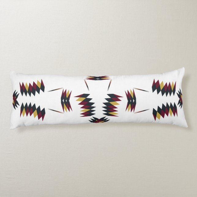 Southwestern Native Art Pattern Seitenschläferkissen (Rückseite)