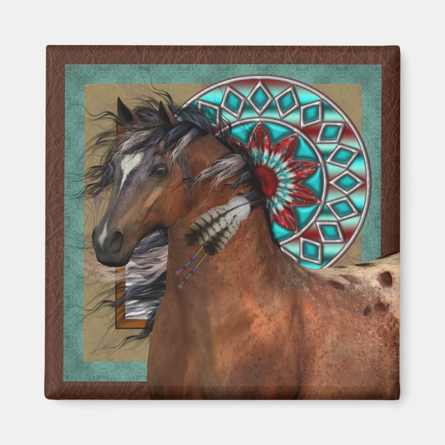 Southwestern Painted Pony Magnet (Vorne)