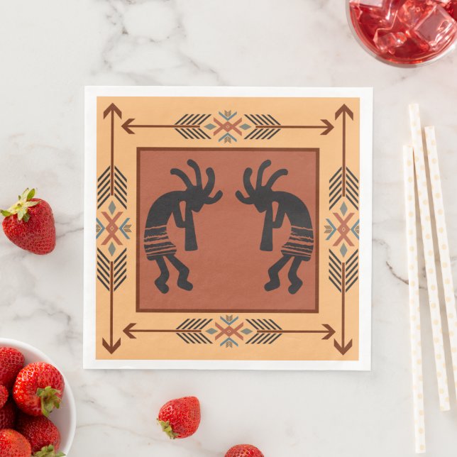 Southwestern Party Kokopelli Napkins Serviette (Beispiel)