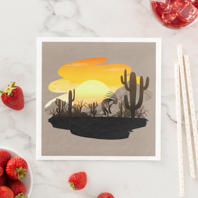 Southwestern Party Kokopelli Napkins Serviette (Beispiel)