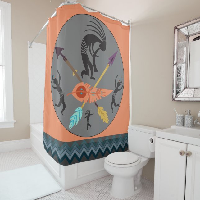 Southwestern Party Tancing Kokopellis Duschvorhang (Beispiel)
