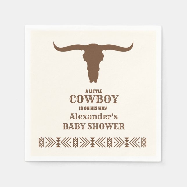 Southwestern Ranch Western Babydusche Serviette (Vorderseite)