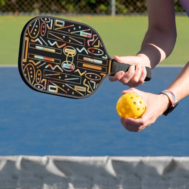 Southwestern Scratch Art Pattern Pickleball Schläger (InSitu)