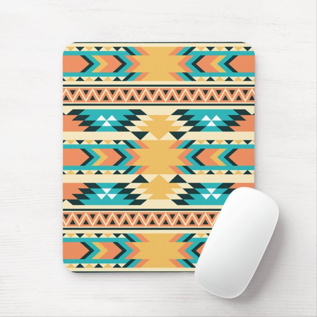 Southwestern Style Boho Pattern Mousepad (Mit Mouse)