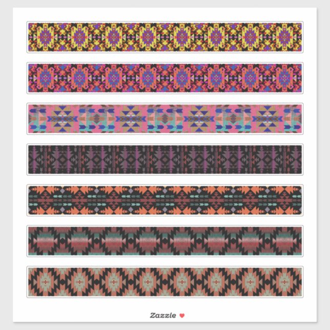 Southwestern Style Borders Kunsthandwerk Dekoratio Aufkleber (Blatt)