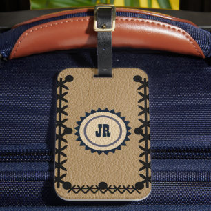 Southwestern Style Leather Look Gepäcktag Gepäckanhänger