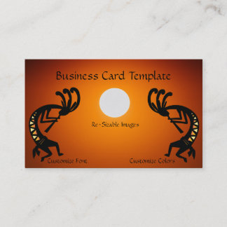 Southwestern Sun Kokopelli Business Card Visitenkarte