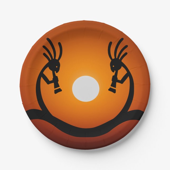 Southwestern Sun Kokopelli Pappteller (Vorderseite)