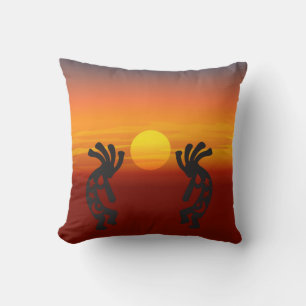 Southwestern Sunset Kokopelli Kissen