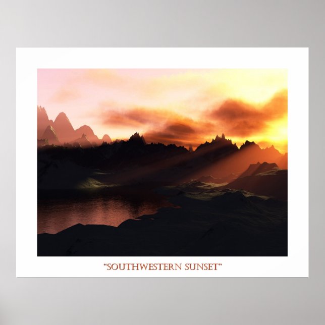 Southwestern Sunset Poster (Vorne)